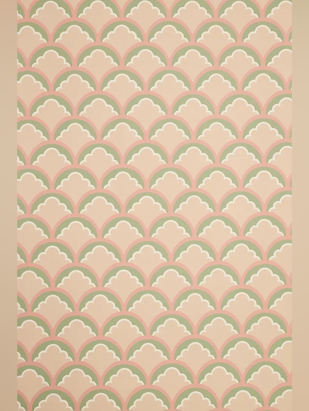 New Anthropologie GP & J Baker Mount Temple Small Print Wallpaper Pink Pattern